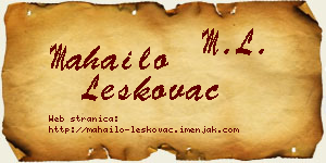 Mahailo Leskovac vizit kartica